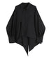 Asymmetric Hem Volume Sleeve Shirt